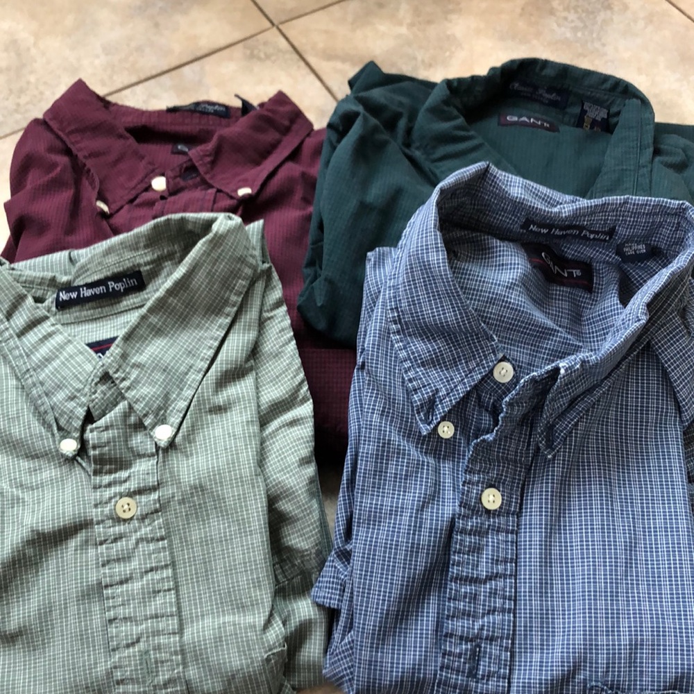 4 GANT XL button down men’s shirts. 100% cotton